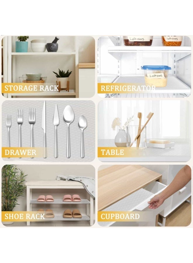 Anmi Non-Slip Stain-Proof PVC Kitchen Liner Roll 45*500cm Waterproof Drawer Shelf Liner Multi-use Dining Table Kitchen Mat - Image 4